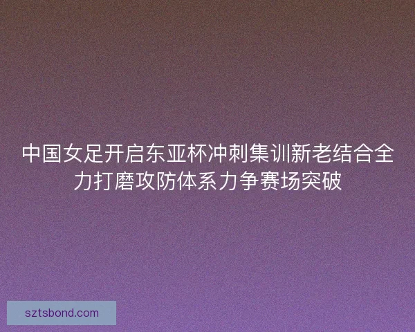 中国女足开启东亚杯冲刺集训新老结合全力打磨攻防体系力争赛场突破